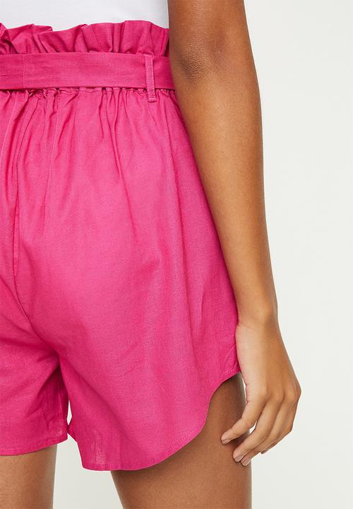 Glamorous - Paperbag shorts - magenta