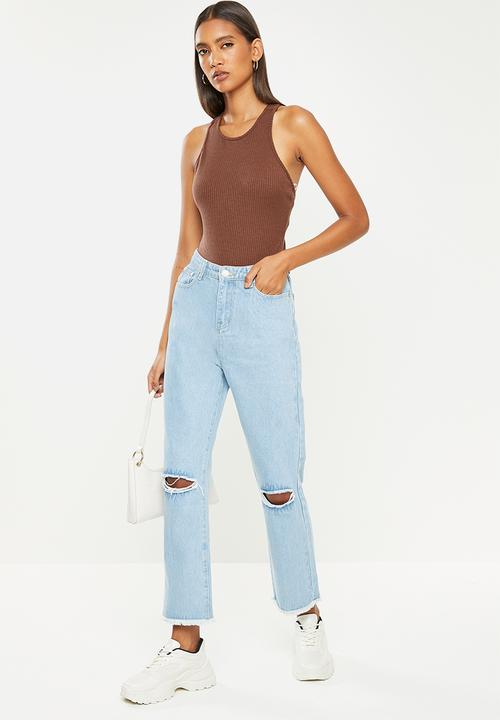 Glamorous - Cross back bodysuit - brown