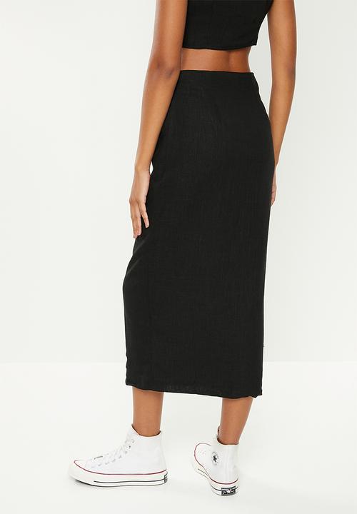 Glamorous - Button down skirt coord - black