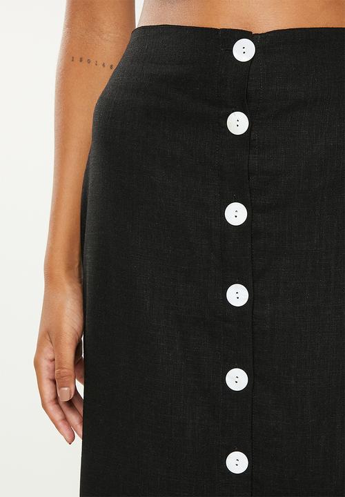 Glamorous - Button down skirt coord - black