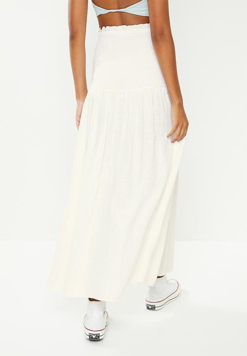 Glamorous - Linen maxi skirt - off white
