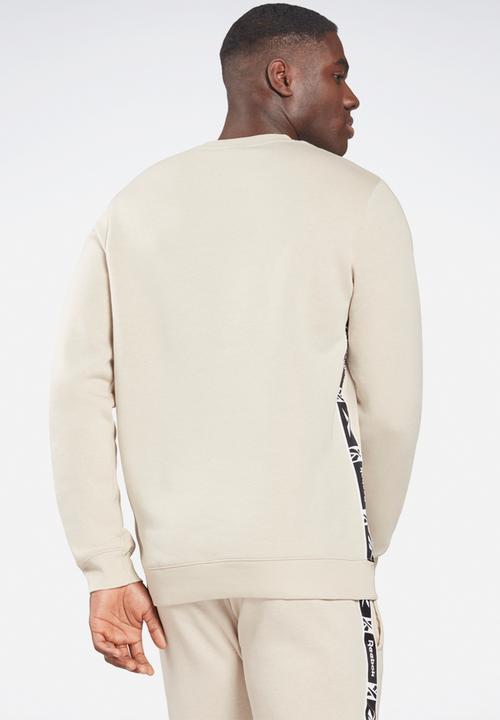 Reebok - Reebok Identity Tape Crew Sweatshirt - stucco