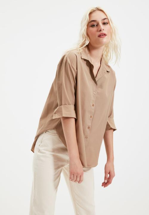 Trendyol - Loose fit shirt - mink