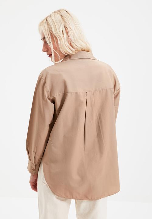Trendyol - Loose fit shirt - mink