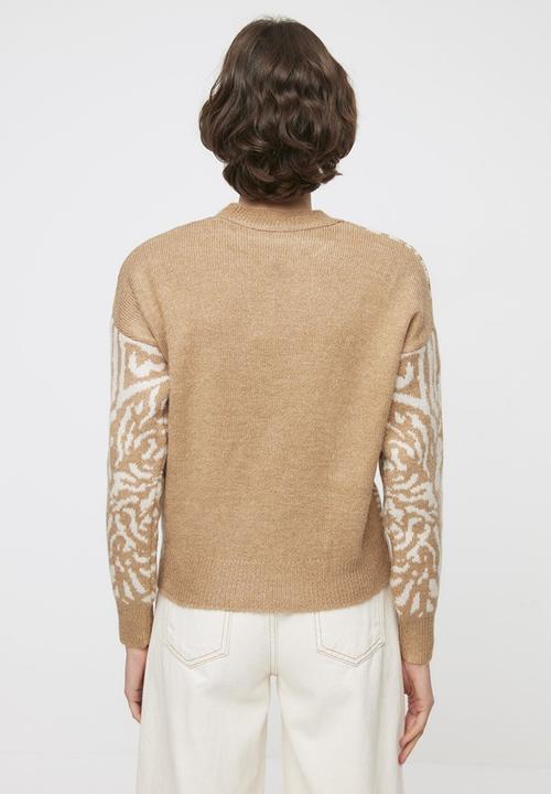 Trendyol - Jacquard knitwear sweater - camel