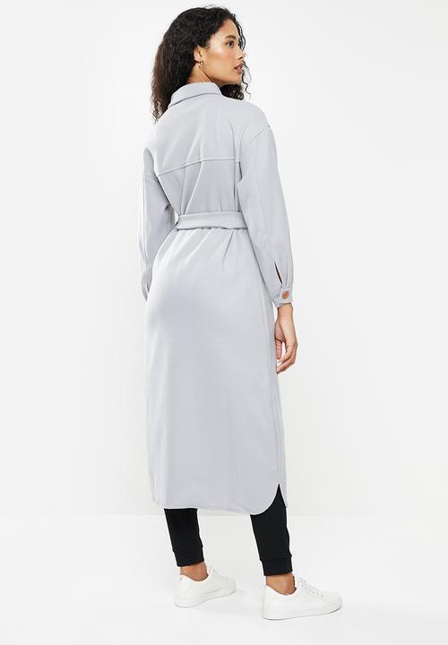 dailyfriday - Longer length shacket - light grey