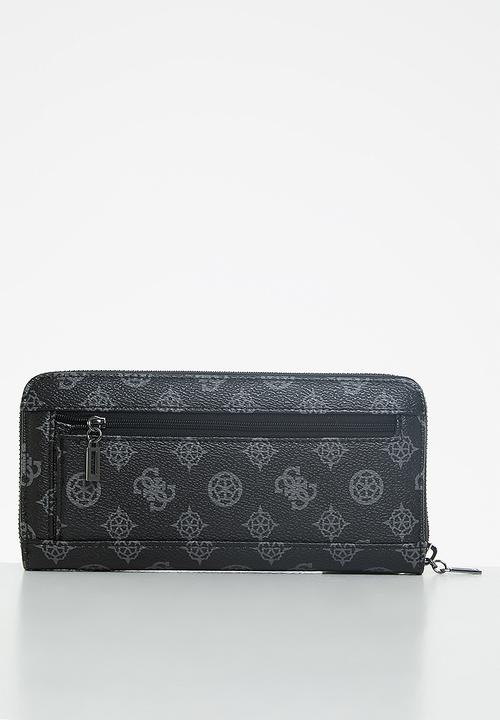 GUESS - Hensley logo slg large zip around - black