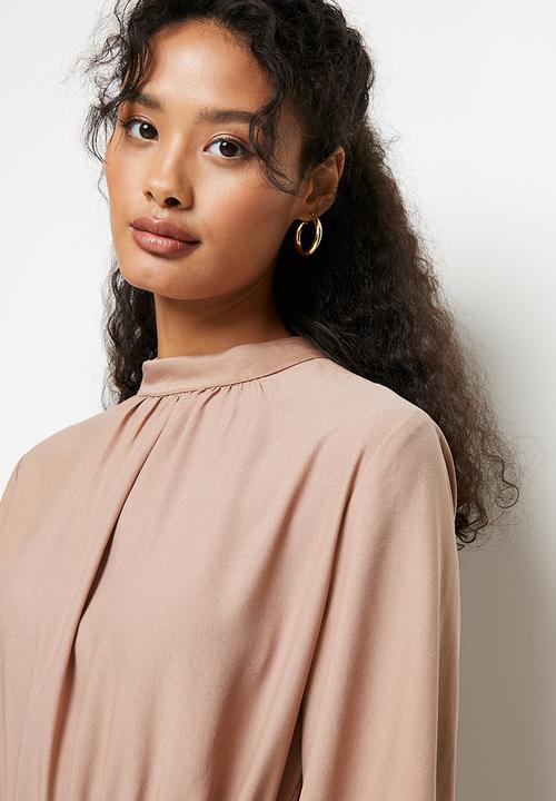 MILLA - Satin mini dress - mink
