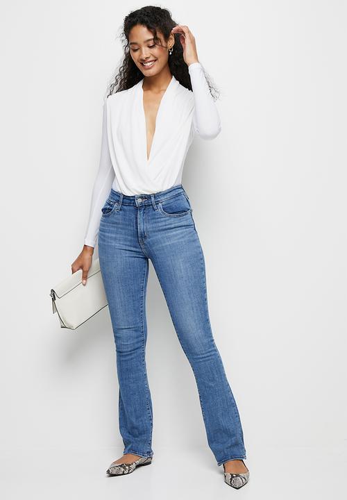 MILLA - Knit woven bodysuit - white
