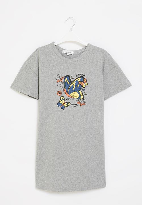 Superbalist - Oversized T-shirt dress - grey