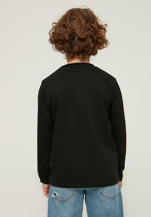 Trendyol - Long sleeve dinosaur sweatshirt - black