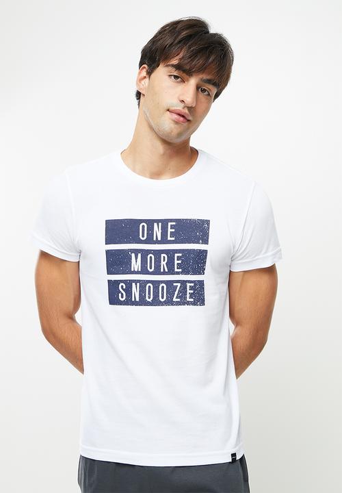 Superbalist - Graphic tee sleep set - white & grey