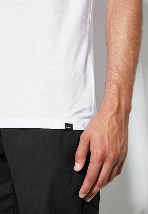 Superbalist - 2-pack dean v-neck tee - black & white