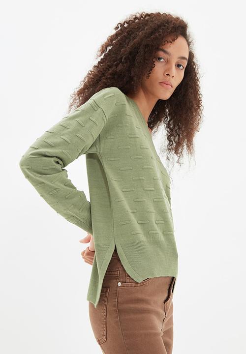 Trendyol - Knitted detailed knitwear sweater - mint