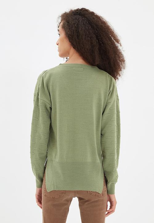 Trendyol - Knitted detailed knitwear sweater - mint