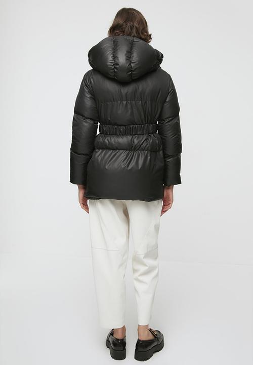 Trendyol - Oversized hooded coat - black