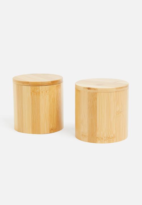 Sixth Floor - Bamboo canister set of 2 - natural