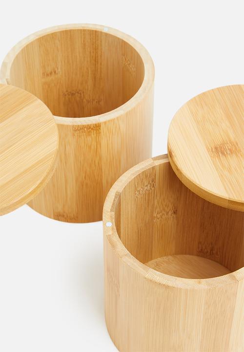 Sixth Floor - Bamboo canister set of 2 - natural