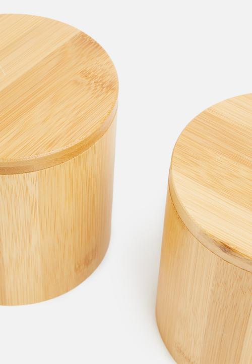 Sixth Floor - Bamboo canister set of 2 - natural