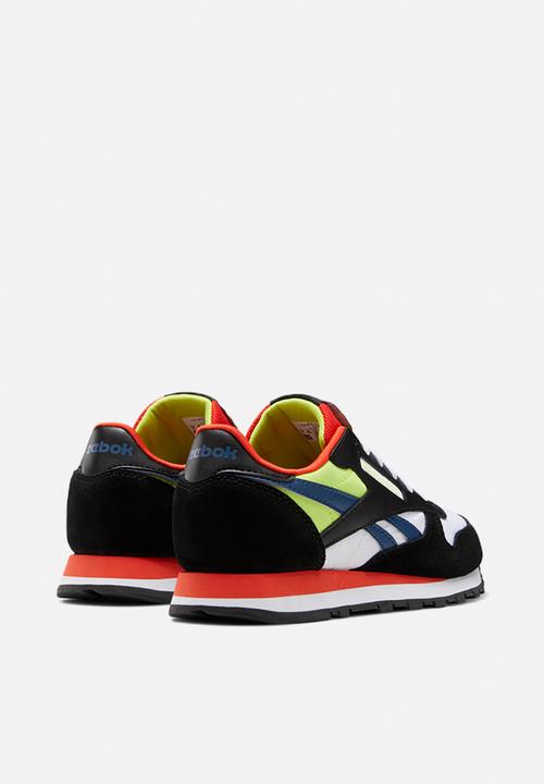 Reebok - Junior cl lthr - core black/white/dynamic red