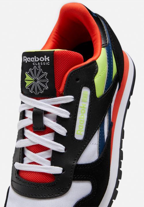 Reebok - Junior cl lthr - core black/white/dynamic red