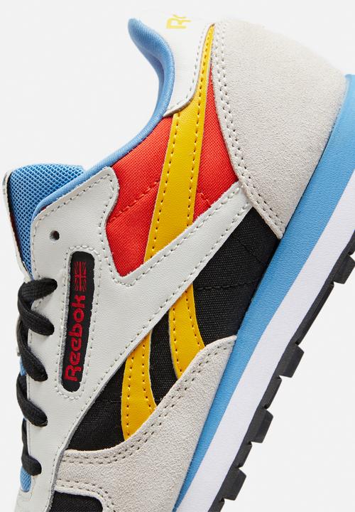 Reebok - Junior cl lthr - core black/white/always yellow