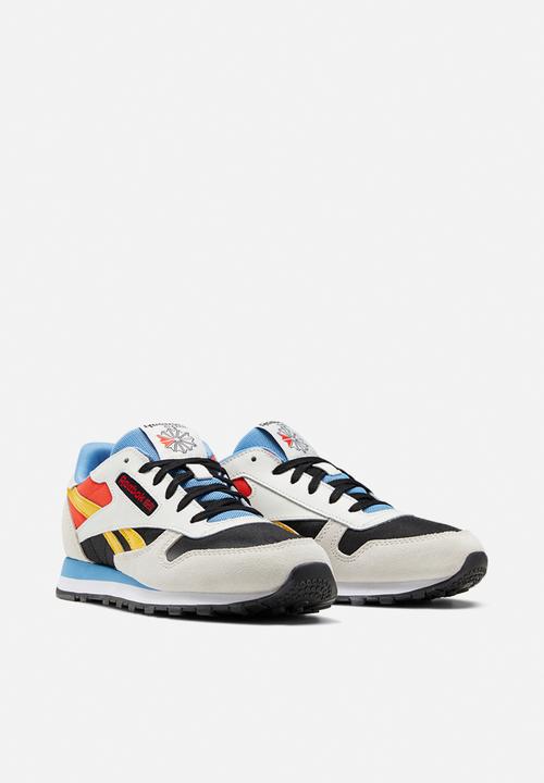 Reebok - Junior cl lthr - core black/white/always yellow