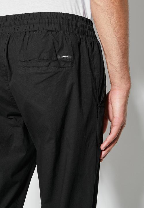 Superbalist - Deco cracker poplin elastic waistband pant - black