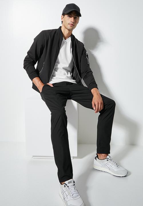 Superbalist - Deco cracker poplin elastic waistband pant - black