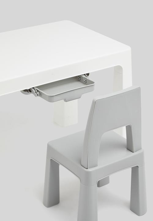 Sixth Floor - Laurel kids table & chair set - grey & white