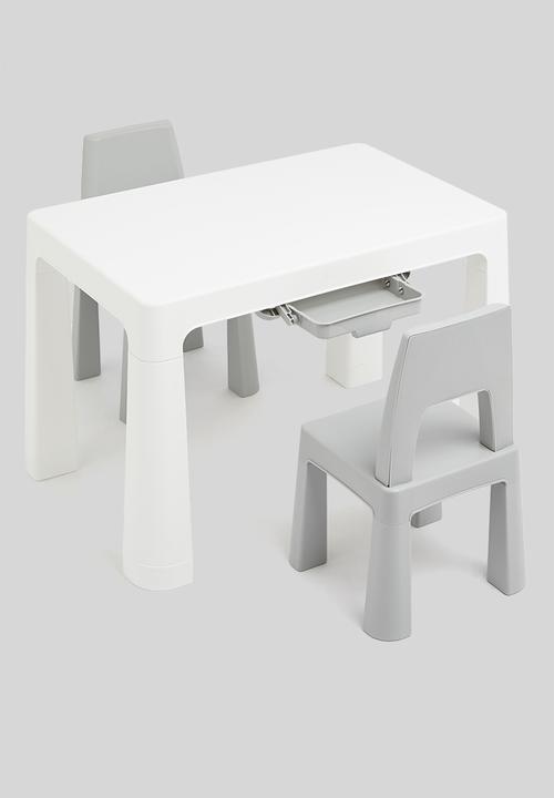 Sixth Floor - Laurel kids table & chair set - grey & white