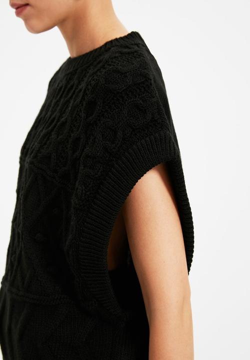 Trendyol - Knitted detailed knit sweater - black