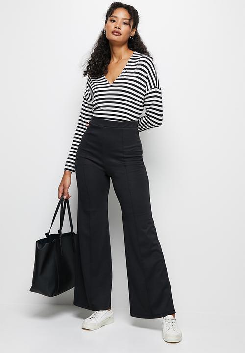 edit - Flared ponti legging - black