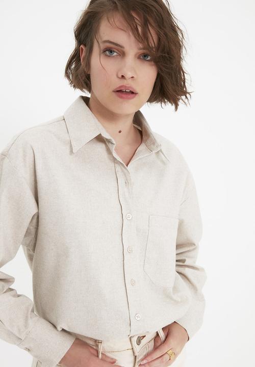 Trendyol - Pocket detailed shirt - beige