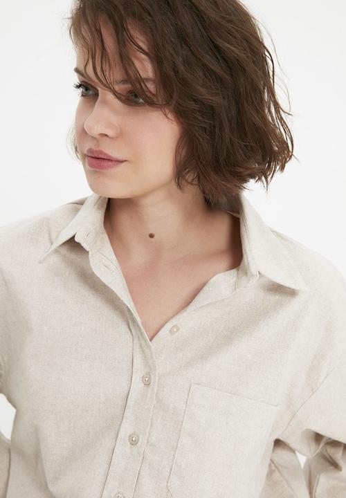 Trendyol - Pocket detailed shirt - beige