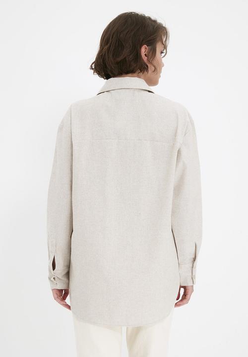 Trendyol - Pocket detailed shirt - beige