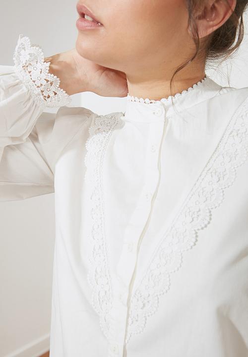 Trendyol - Embroidered shirt - white