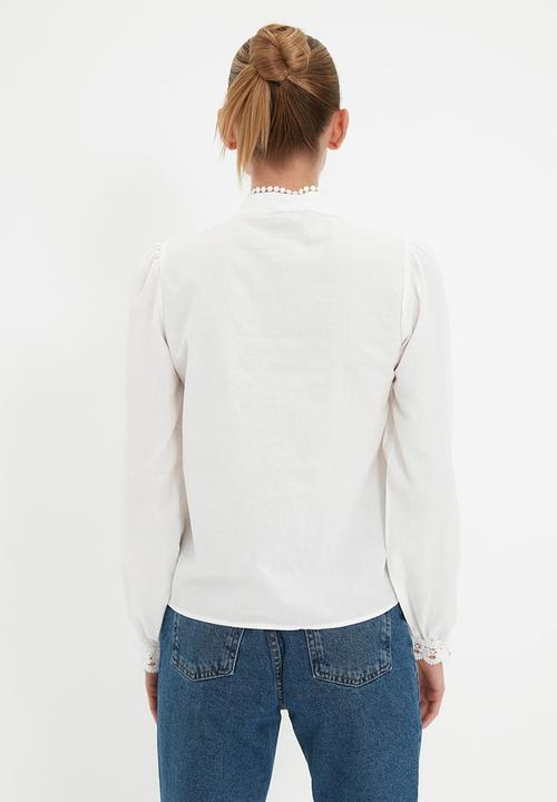 Trendyol - Embroidered shirt - white
