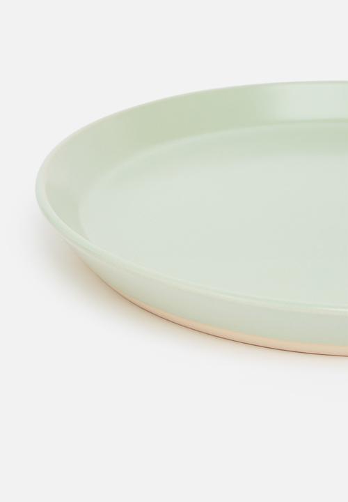 Sixth Floor - Ashen dinner plate set of 4 - sage