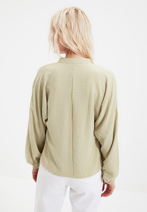 Trendyol - Plaid shirt - green