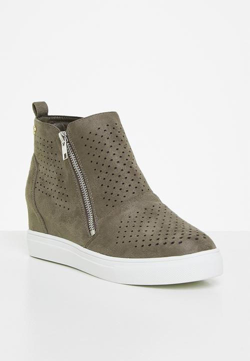 Butterfly Feet - Heron 1 suede wedge sneaker - grey