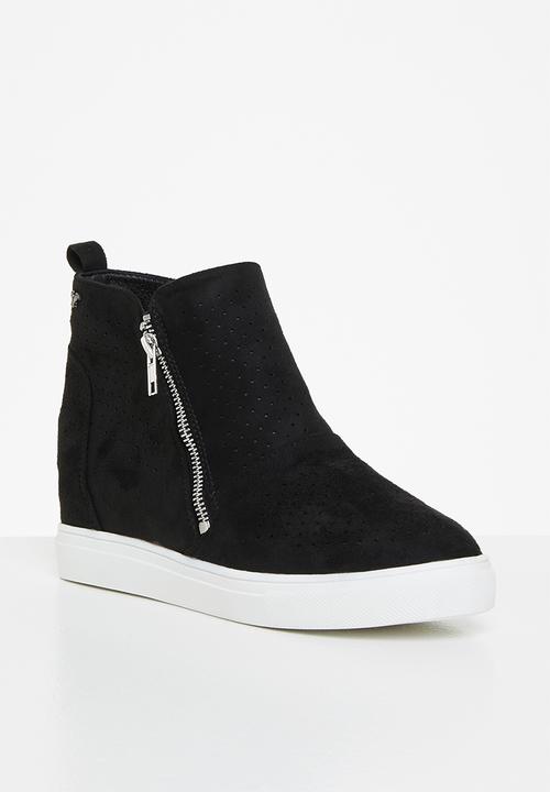 Butterfly Feet - Heron 1 suede wedge sneaker - black