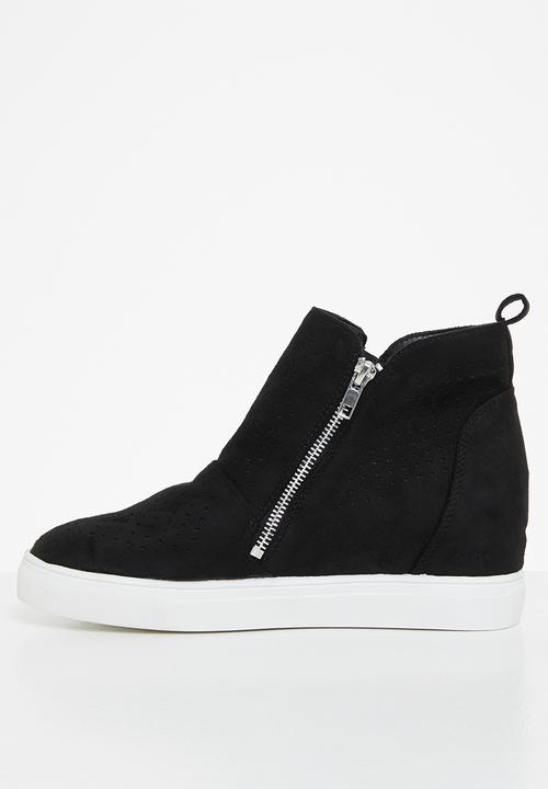 Butterfly Feet - Heron 1 suede wedge sneaker - black
