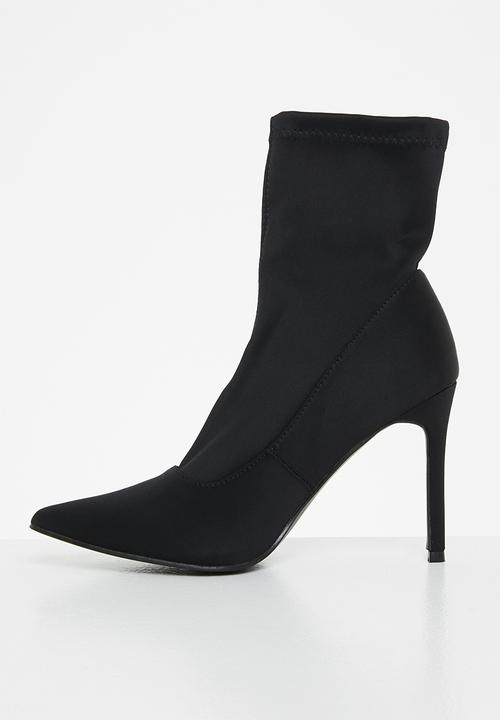 Miss Black - Lykra1 sock boot - black