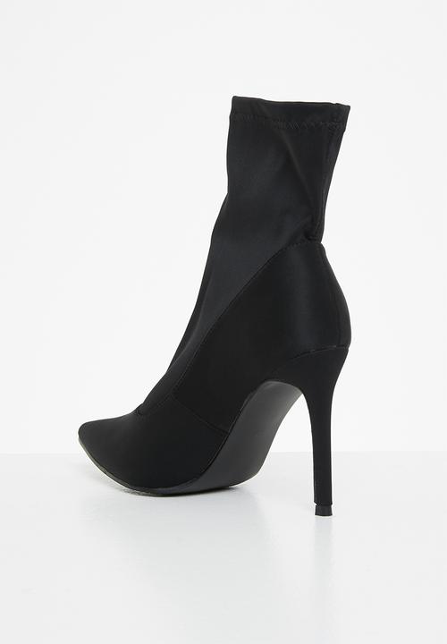 Miss Black - Lykra1 sock boot - black