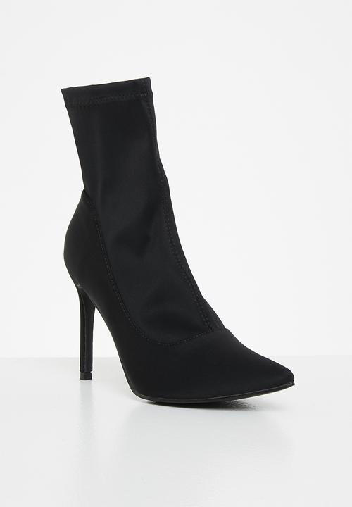 Miss Black - Lykra1 sock boot - black