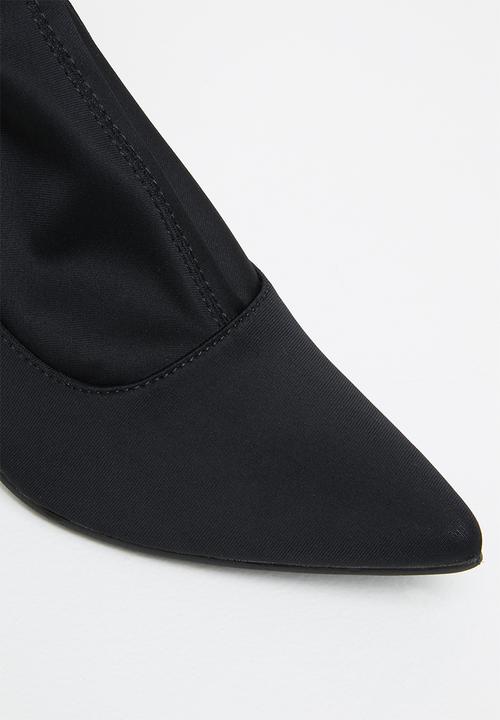 Miss Black - Lykra1 sock boot - black