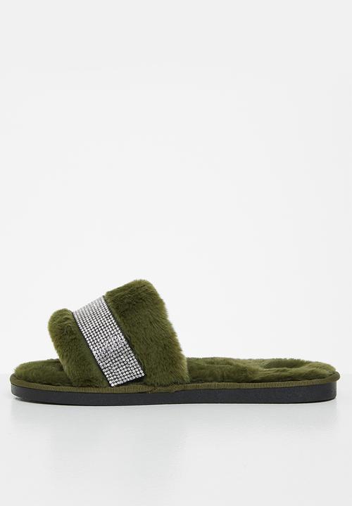 Miss Black - Rella3 slipper - olive