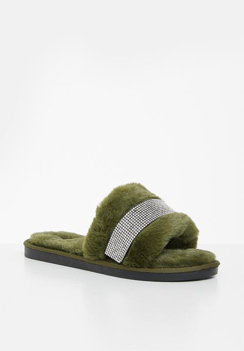 Miss Black - Rella3 slipper - olive