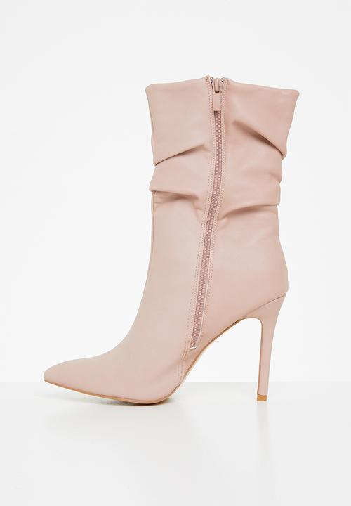 Miss Black - Boss3 ruched boot - pink